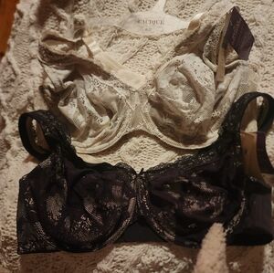 Two Pack: Nwt 40C Cacique Lace Underwire Lightly Lined Support Solutions